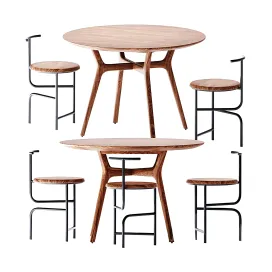 Ren Round Wooden Table by Stellar Works